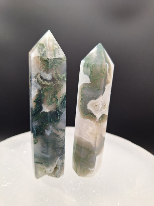 Moss Agate Tower Point