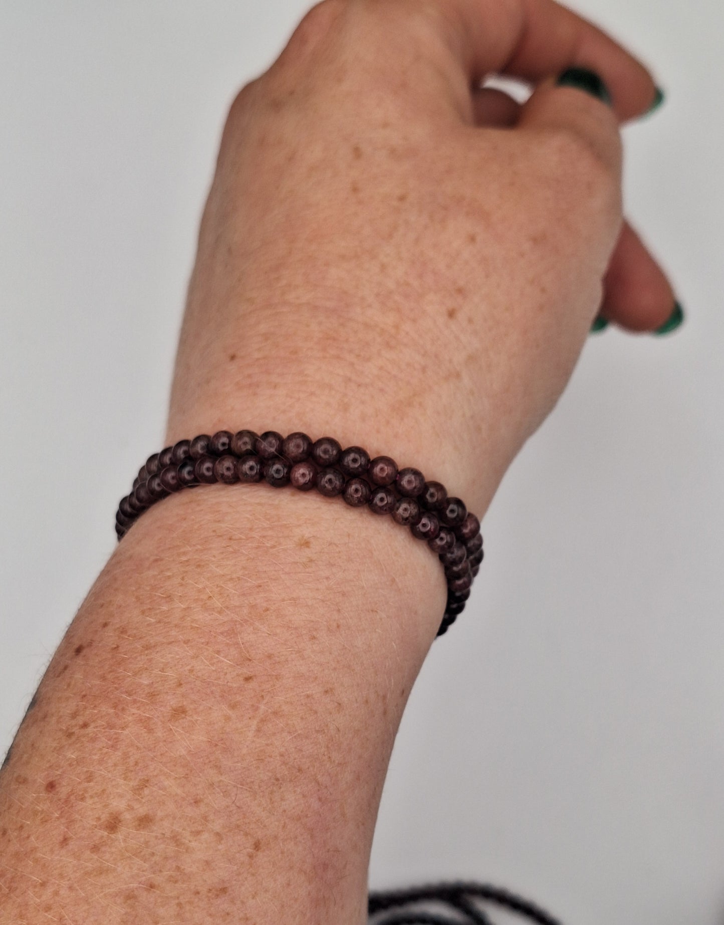 Garnet Bracelet 4mm Beads