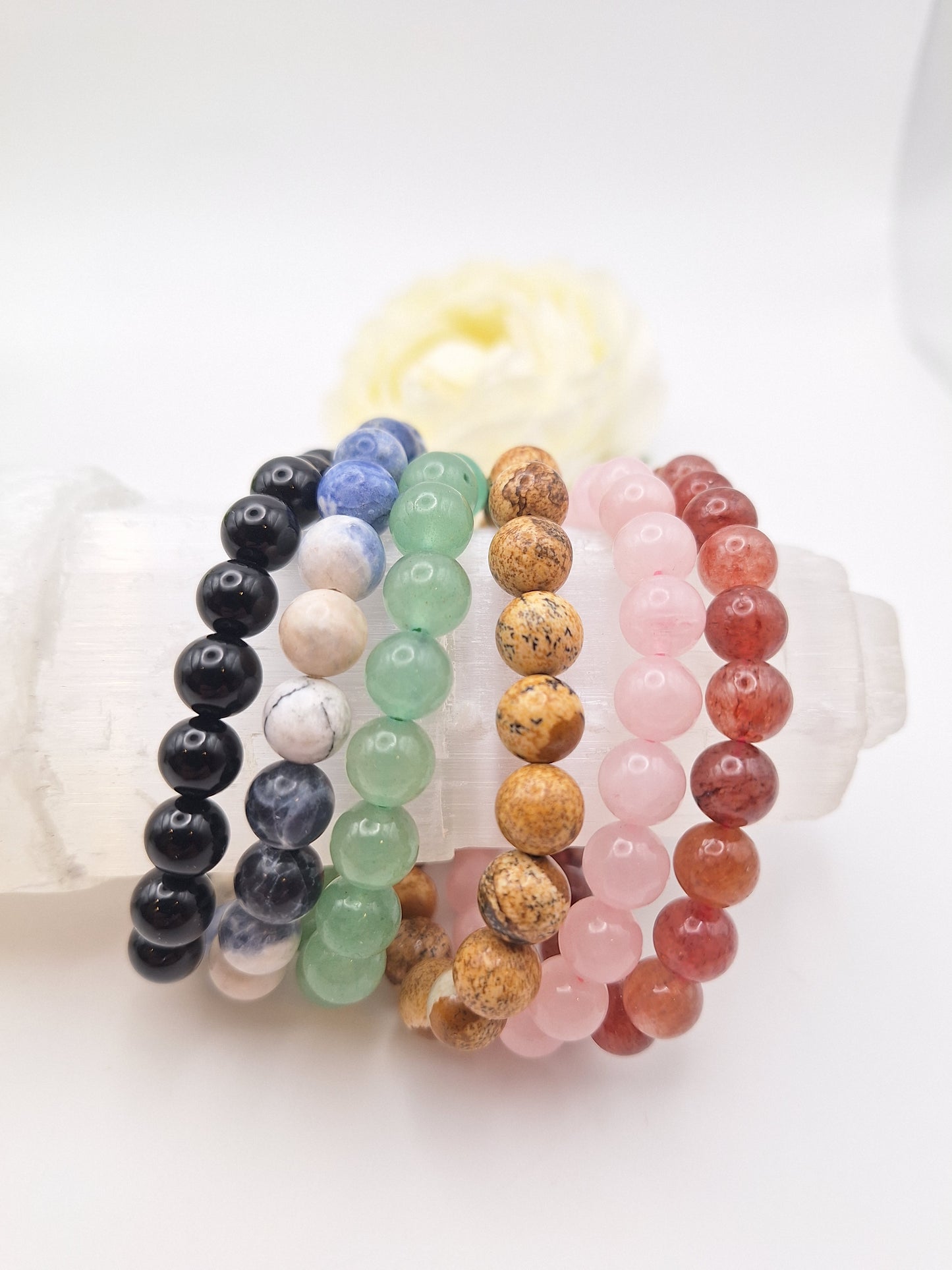 Sodalite Bracelet 8mm Round Beads