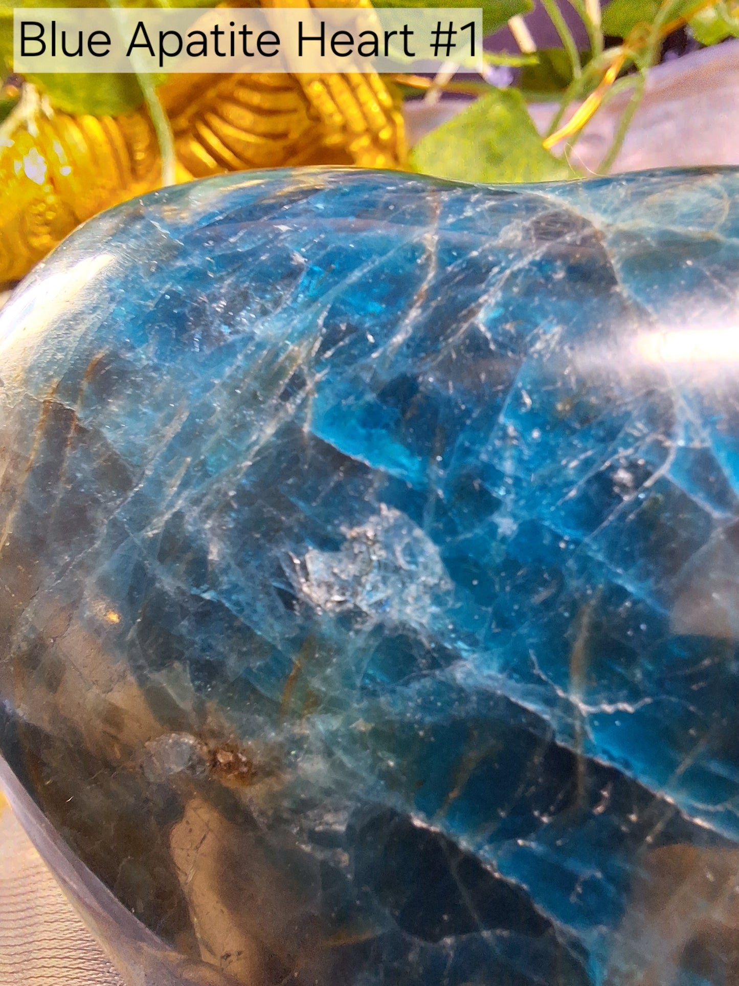 Blue Apatite Heart 1
