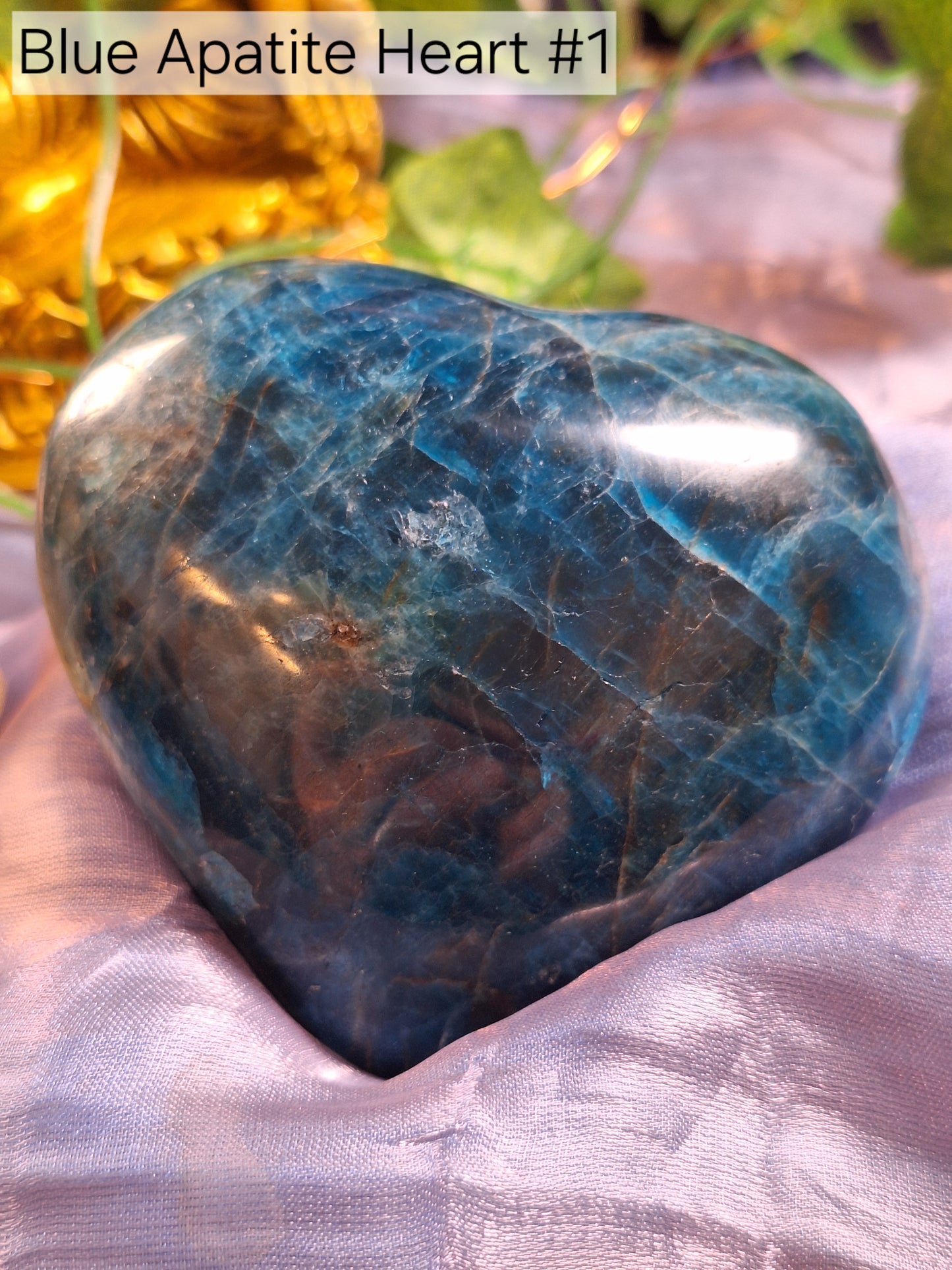 Blue Apatite Heart 1