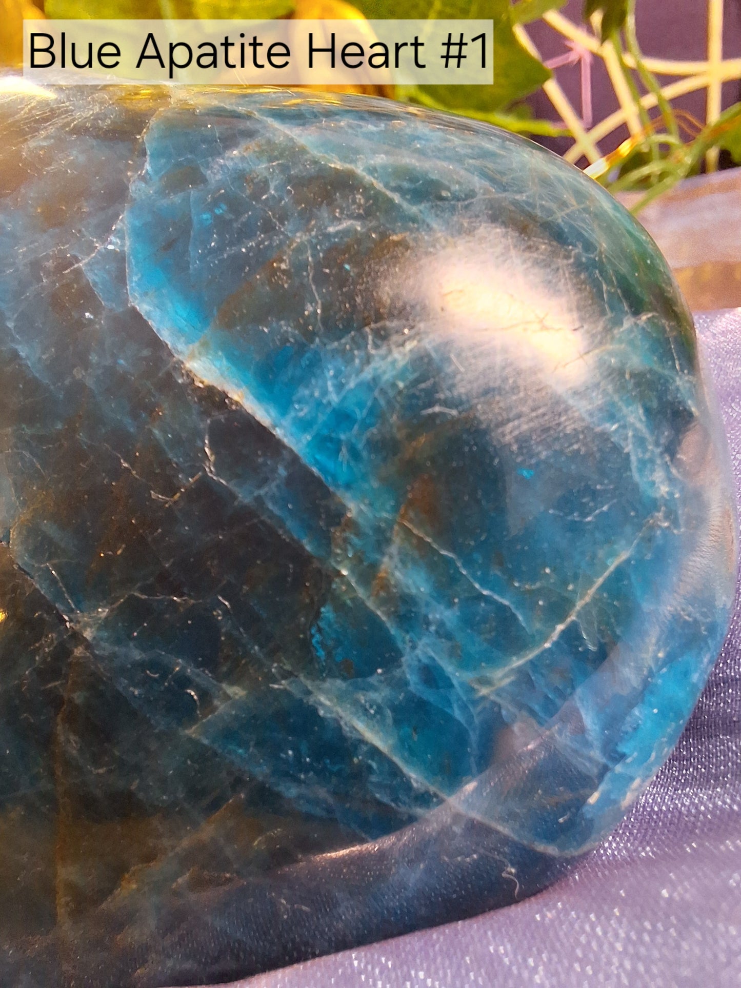 Blue Apatite Heart 1