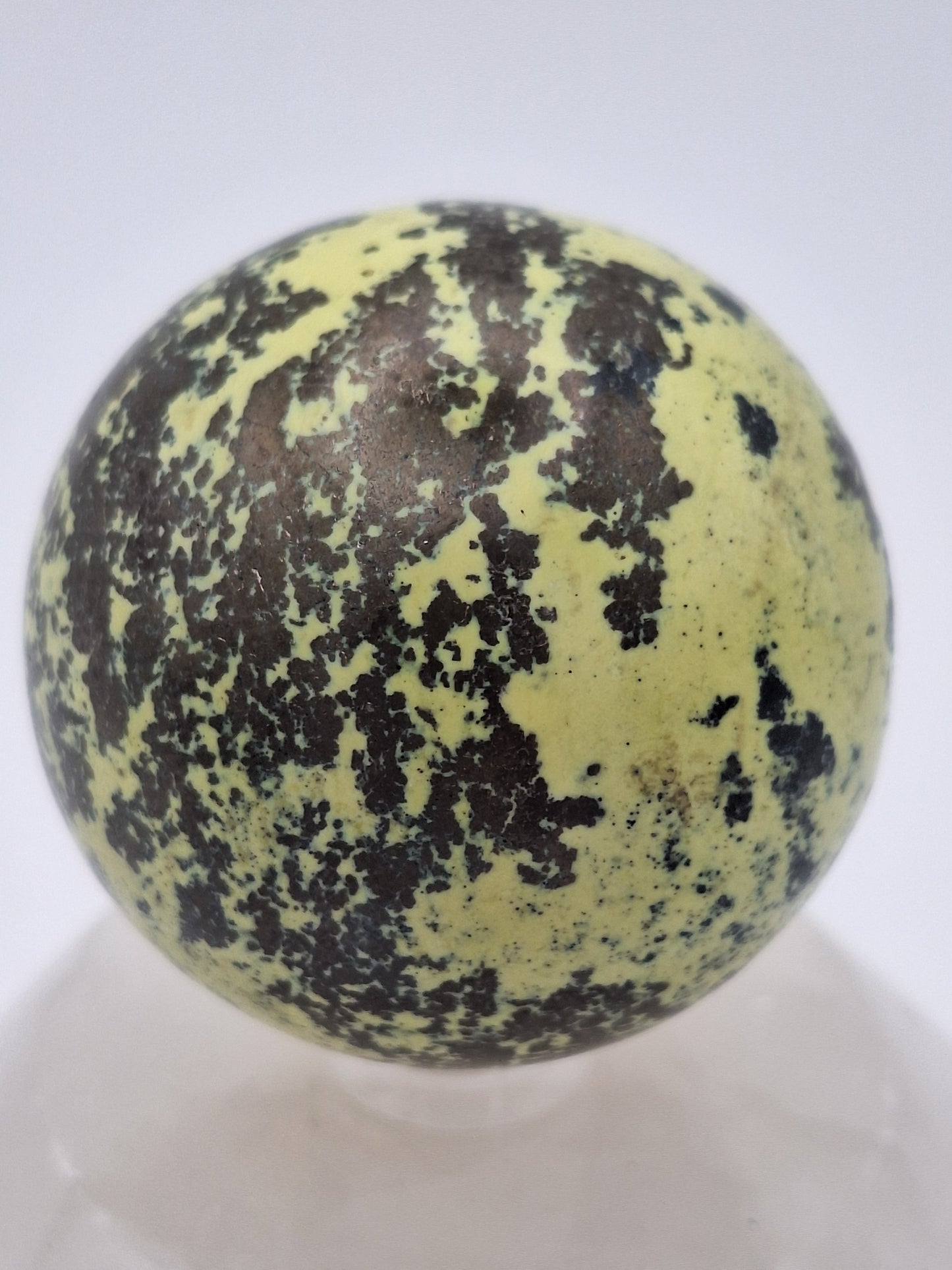 Serpentine Sphere with Pyrite