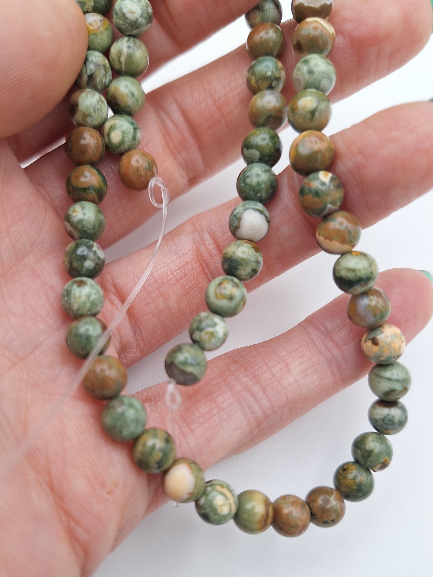 Rhyolite Strand 6mm Beads