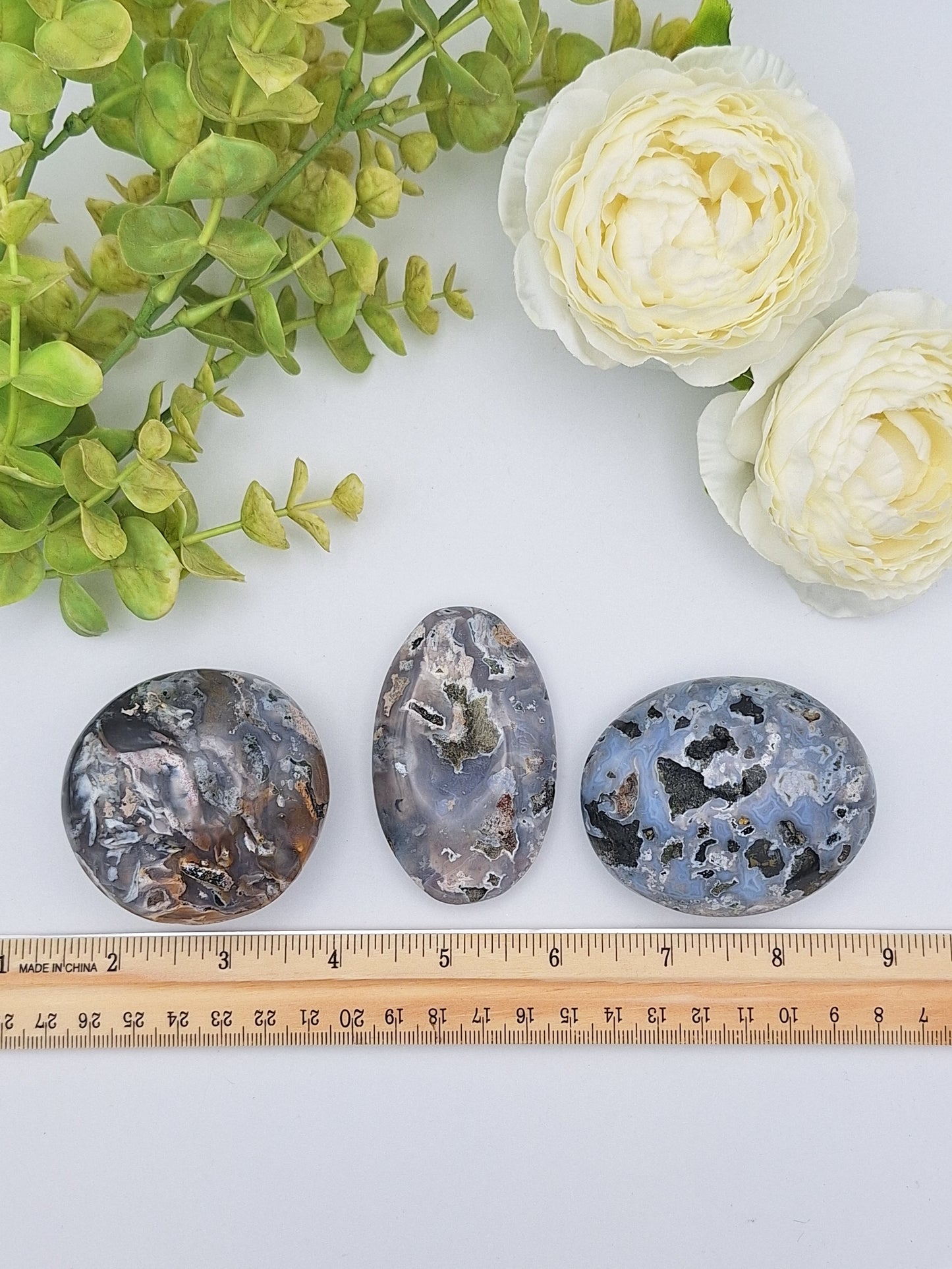 Blue Ocean Jasper Palm Stone Gallet