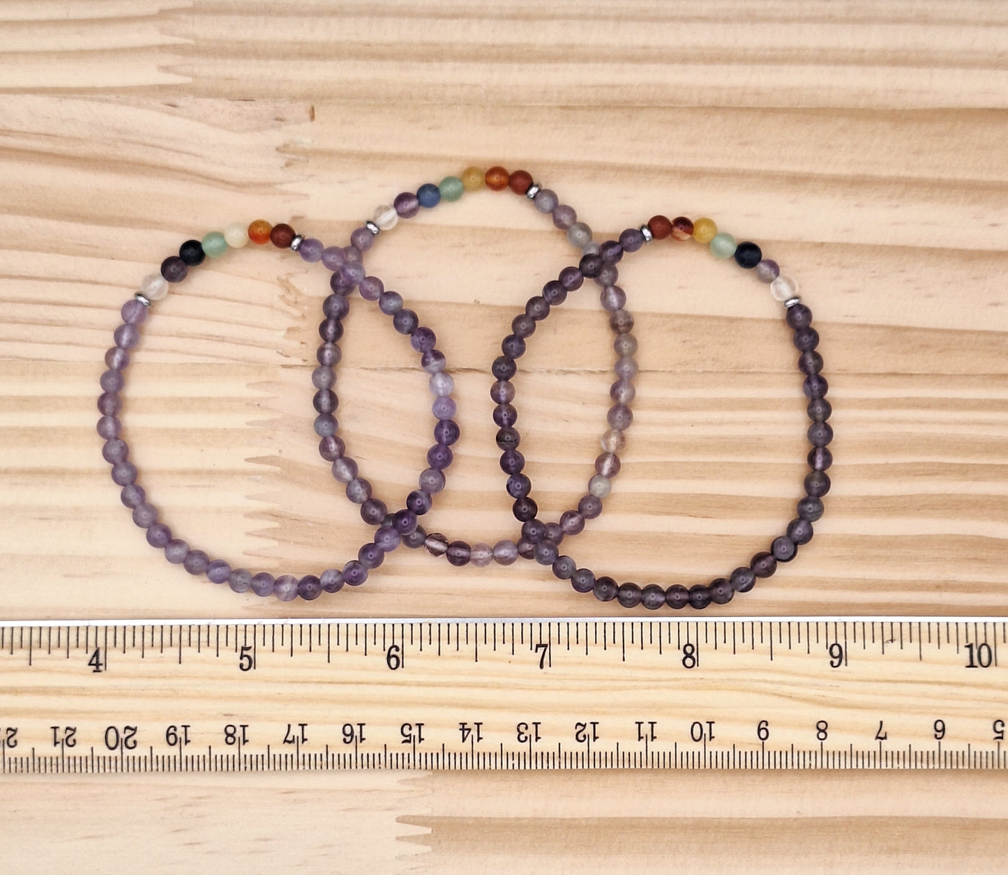 Amethyst Chakra Bracelet 4mm Beads